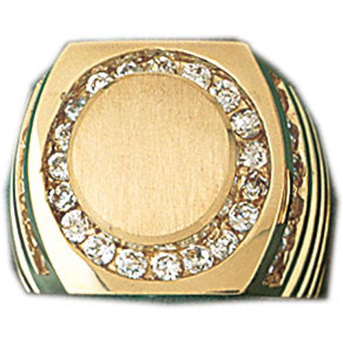 Dazzlers 14k Yellow Gold Initial W Ring, MPN: DZ-14546-8