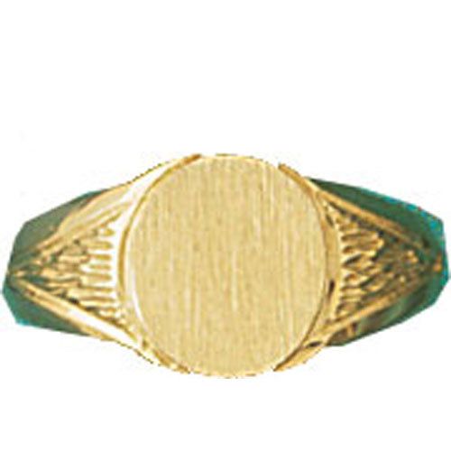 Dazzlers 14k Yellow Gold Childrens Signet Ring, MPN: DZ-14010