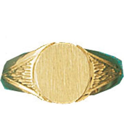 Dazzlers 14k Yellow Gold Childrens Signet Ring, MPN: DZ-14010