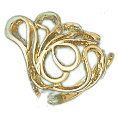 Dazzlers 14k Yellow Gold Fancy Swirl Ladies Ring, MPN: DZ-14075-4