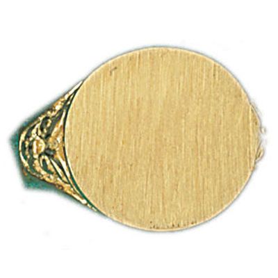 Dazzlers 14k Yellow Gold Signet Ring, MPN: DZ-14487-8
