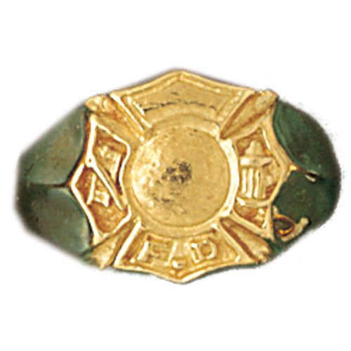 Dazzlers 14k Yellow Gold Fire Department Ring, MPN: DZ-14377-8