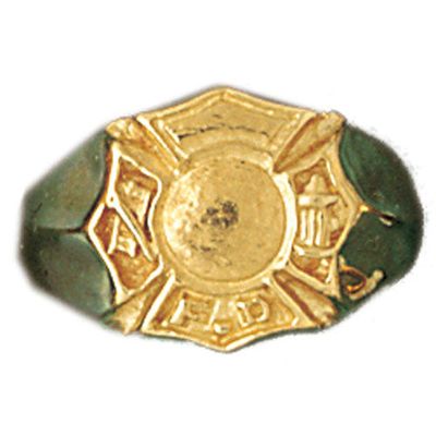 Dazzlers 14k Yellow Gold Fire Department Ring, MPN: DZ-14377-8