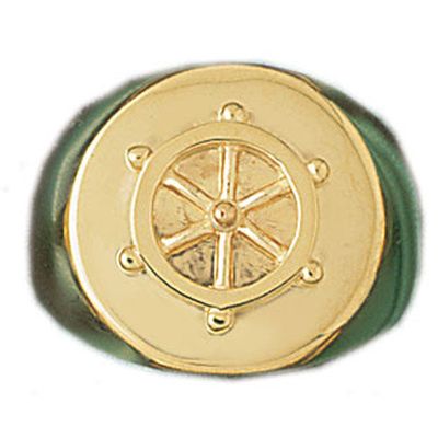 Dazzlers 14k Yellow Gold Captain with Shipswheel Ring, MPN: DZ-14415-8