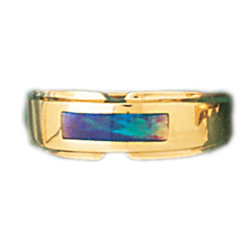 Dazzlers 14k Yellow Gold Created Opal Ring, MPN: DZ-14704-4