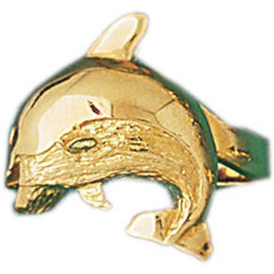 Dazzlers 14k Yellow Gold Dolphin Ring, MPN: DZ-14211
