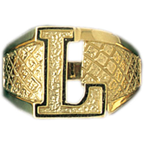 Dazzlers 14k Yellow Gold Initial L Ring, MPN: DZ-14535-8