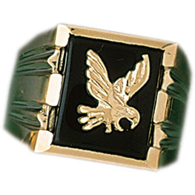 Dazzlers 14k Yellow Gold Eagle Onyx Ring, MPN: DZ-14663-8
