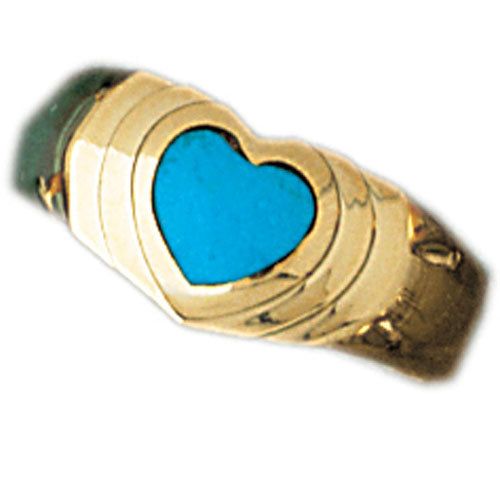 Dazzlers 14k Yellow Gold Ladies Turquoise Ring, MPN: DZ-14817-4