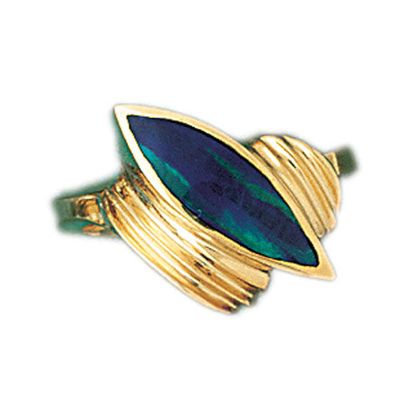 Dazzlers 14k Yellow Gold Created Opal Ring, MPN: DZ-14743-4