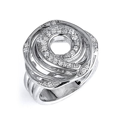 Dazzlers Sterling Silver Rhodium Plated and CZ Ring, MPN: DCR-234