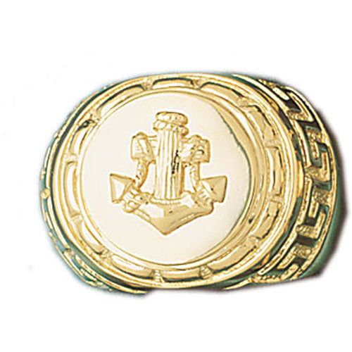 Dazzlers 14k Yellow Gold Anchor Ring, MPN: DZ-14417-8