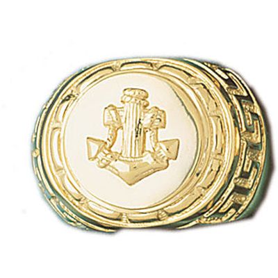 Dazzlers 14k Yellow Gold Anchor Ring, MPN: DZ-14417-8