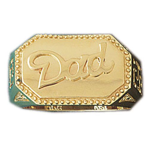 Dazzlers 14k Yellow Gold Dads Ring, MPN: DZ-14403-8