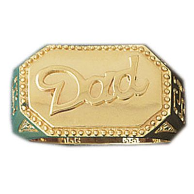 Dazzlers 14k Yellow Gold Dads Ring, MPN: DZ-14403-8