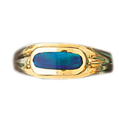 Dazzlers 14k Yellow Gold Created Opal Ring, MPN: DZ-14693-4