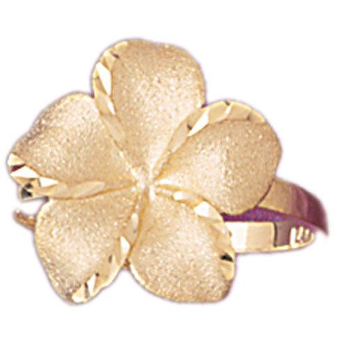 Dazzlers 14k Yellow Gold Plumeria Ring, MPN: DZ-12125