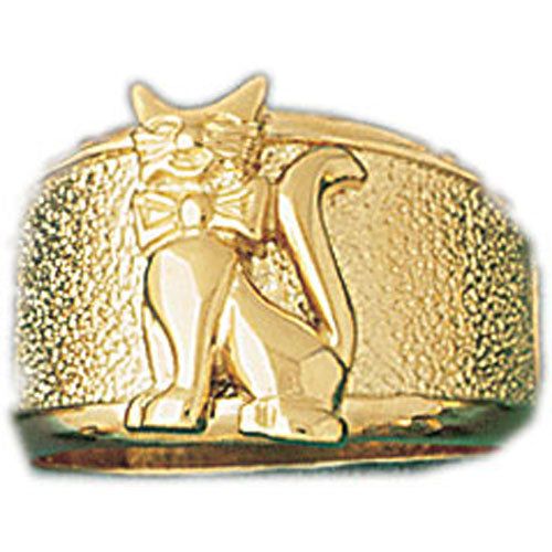 Dazzlers 14k Yellow Gold Cat Dome Ring, MPN: DZ-14235