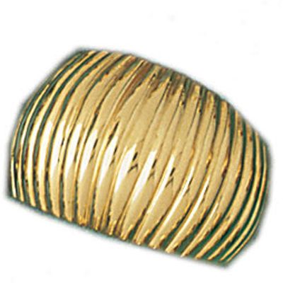 Dazzlers 14k Yellow Gold Fashionable Pattern Dome Ring, MPN: DZ-14310-4