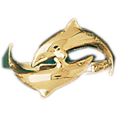 Dazzlers 14k Yellow Gold Dolphin Ring, MPN: DZ-14213