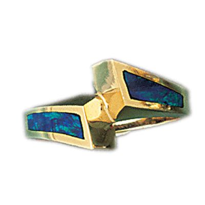 Dazzlers 14k Yellow Gold Created Opal Ring, MPN: DZ-14724-4