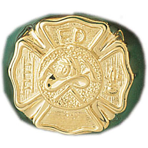 Dazzlers 14k Yellow Gold Fire Department Ring, MPN: DZ-14427-8