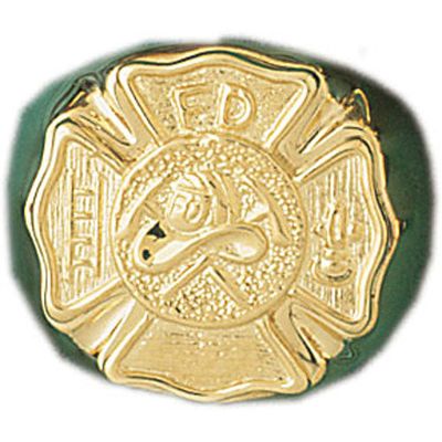 Dazzlers 14k Yellow Gold Fire Department Ring, MPN: DZ-14427-8