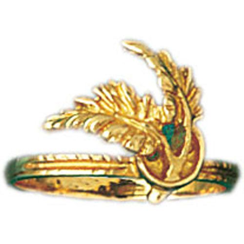Dazzlers 14k Yellow Gold Leaf Ring, MPN: DZ-14133