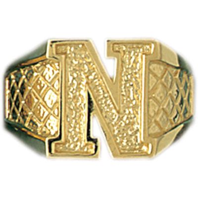 Dazzlers 14k Yellow Gold Initial N Ring, MPN: DZ-14537-8