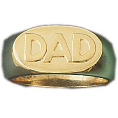 Dazzlers 14k Yellow Gold Dads Ring, MPN: DZ-14408-8
