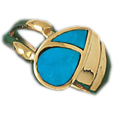 Dazzlers 14k Yellow Gold Ladies Turquoise Ring, MPN: DZ-14812-4
