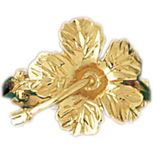 Dazzlers 14k Yellow Gold Hibiscus Flower Ring, MPN: DZ-14125