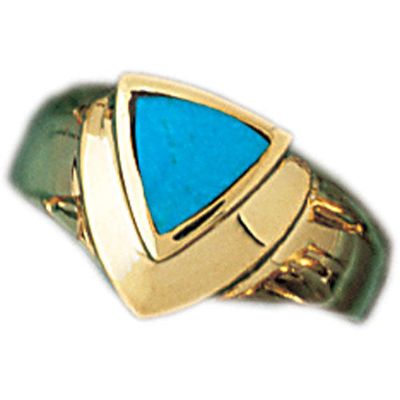 Dazzlers 14k Yellow Gold Ladies Turquoise Ring, MPN: DZ-14824-4