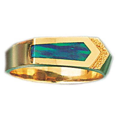 Dazzlers 14k Yellow Gold Created Opal Ring, MPN: DZ-14696-4