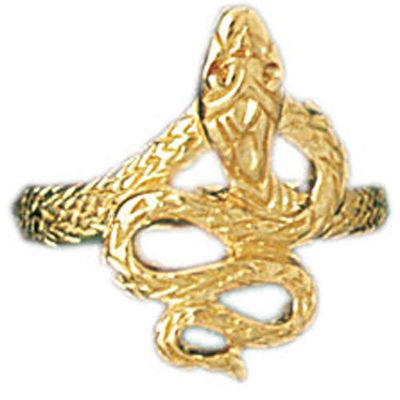 Dazzlers 14k Yellow Gold Snake Ring, MPN: DZ-14147