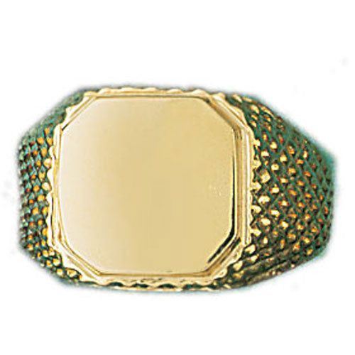 Dazzlers 14k Yellow Gold Signet Ring, MPN: DZ-14478-8