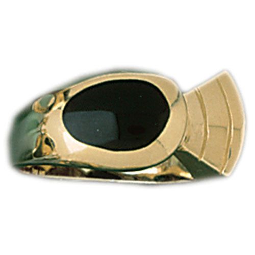 Dazzlers 14k Yellow Gold Ladies Black Onyx Ring, MPN: DZ-14761-4