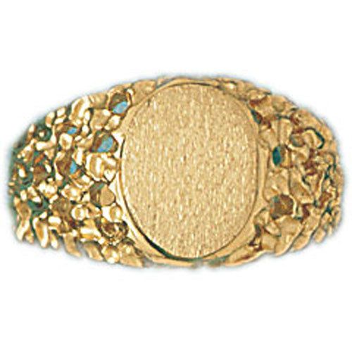 Dazzlers 14k Yellow Gold Signet Ring, MPN: DZ-14439-8