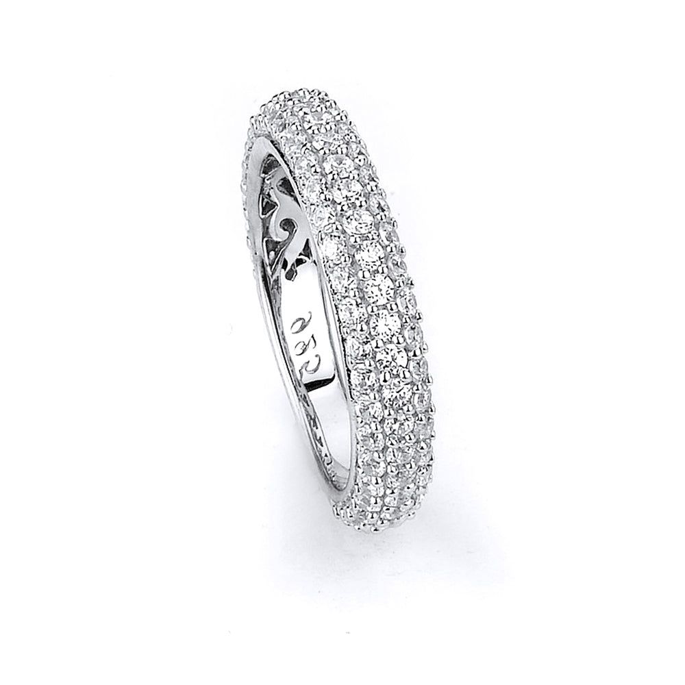 Dazzlers Sterling Silver Rhodium Plated and CZ Band, MPN: DCR-97