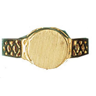 Dazzlers 14k Yellow Gold Childrens Signet Ring, MPN: DZ-14023