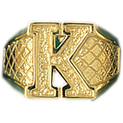 Dazzlers 14k Yellow Gold Initial K Ring, MPN: DZ-14534-8