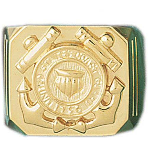 Dazzlers 14k Yellow Gold US Coast Goard Ring, MPN: DZ-14426-8
