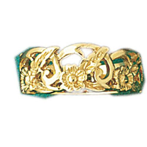Dazzlers 14k Yellow Gold Flower Band, MPN: DZ-14143