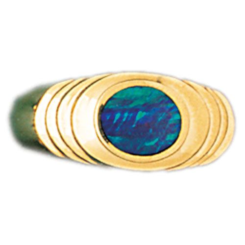 Dazzlers 14k Yellow Gold Created Opal Ring, MPN: DZ-14707-4