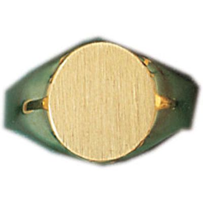 Dazzlers 14k Yellow Gold Signet Ring, MPN: DZ-14447-8