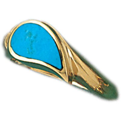 Dazzlers 14k Yellow Gold Ladies Turquoise Ring, MPN: DZ-14822-4