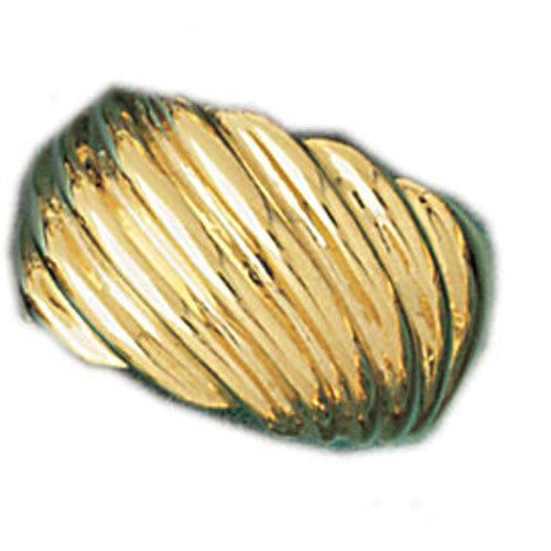 Dazzlers 14k Yellow Gold Fashionable Pattern Dome Ring, MPN: DZ-14313-4