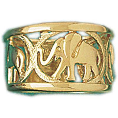 Dazzlers 14k Yellow Gold Elephant Ring, MPN: DZ-14210