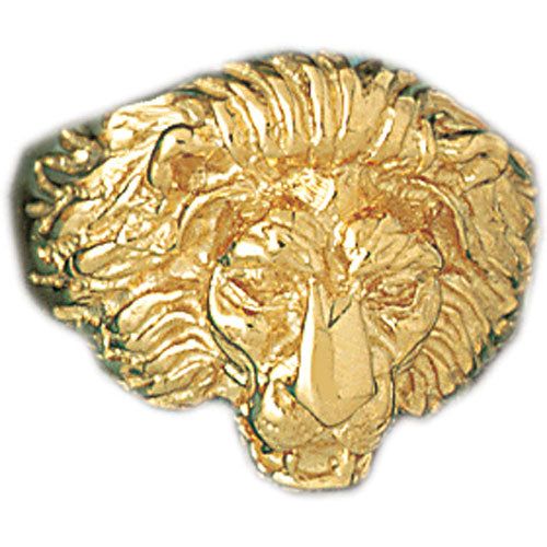 Dazzlers 14k Yellow Gold Lion Head Ring, MPN: DZ-14402-8