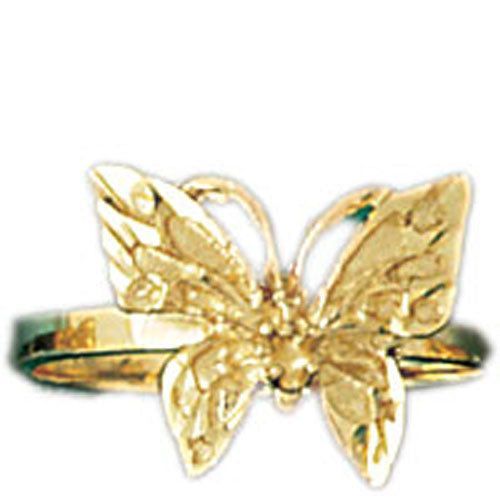 Dazzlers 14k Yellow Gold Butterfly Ring, MPN: DZ-14139